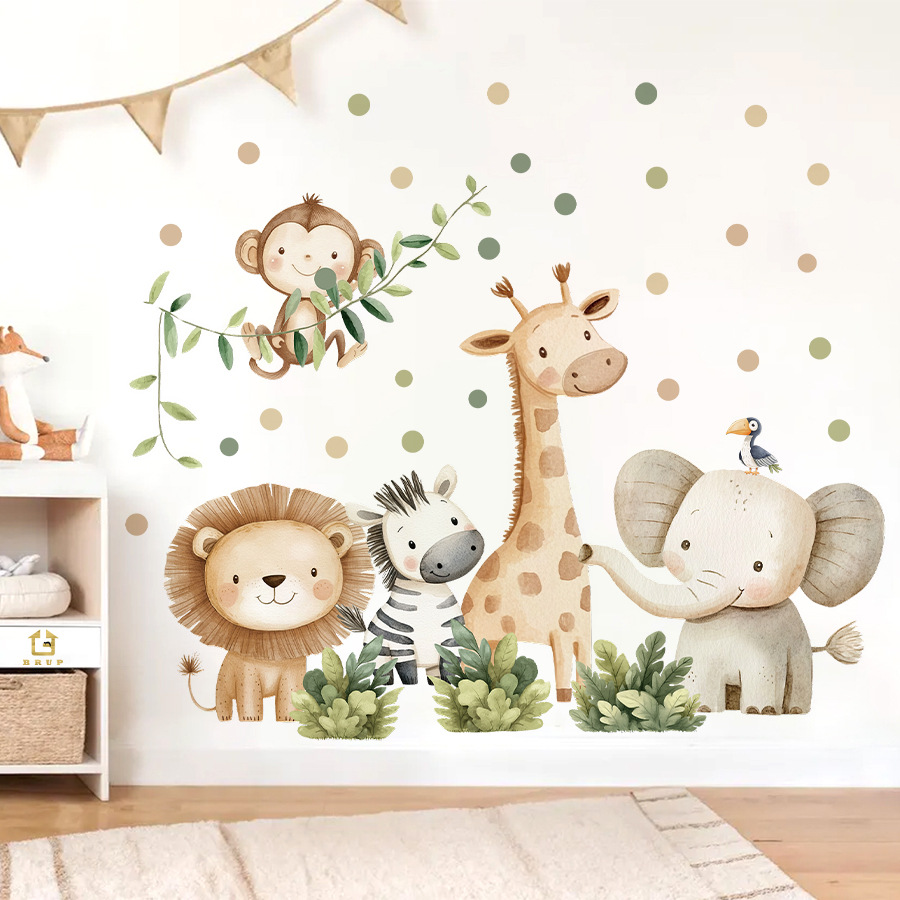 Baby Nursery Hanging Decor - Autocollants muraux animaux de la forêt