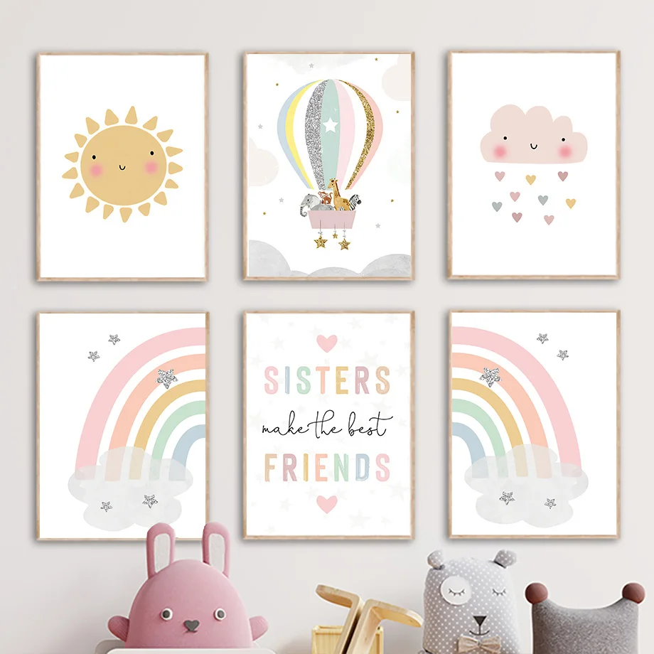 Baby Nursery Hanging Decor - Affiches et impressions nordiques pour chambre
