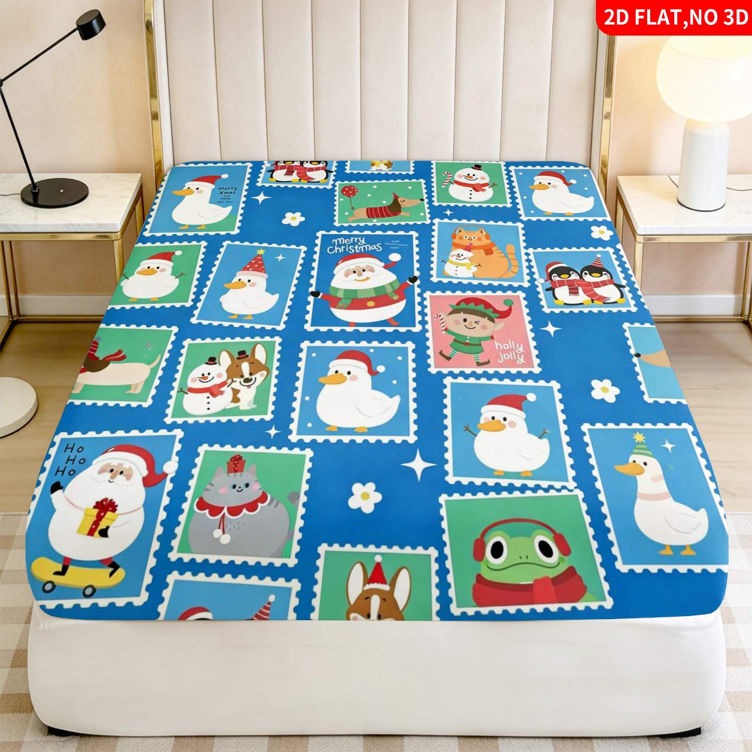 Baby Nursery Animal Theme - Ensemble de literie bleu à motif