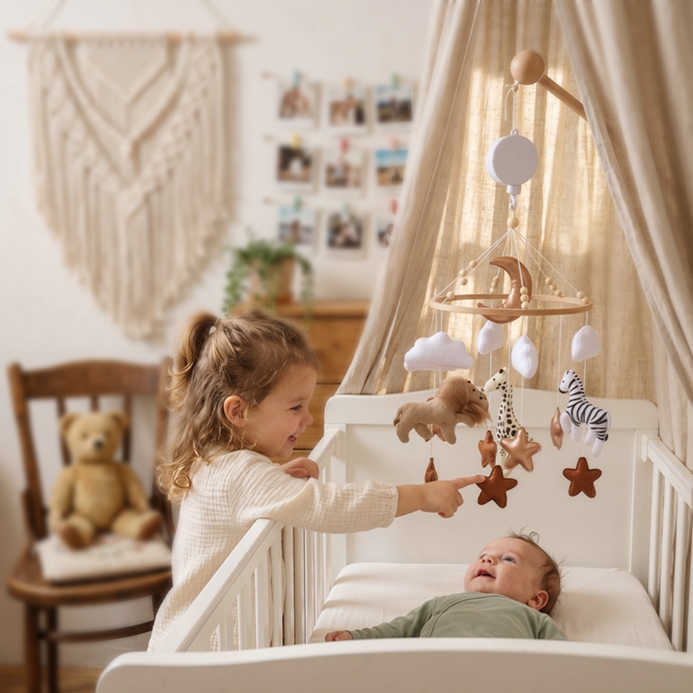 Baby Nursery Music - Lit en bois Cloche Bébé Berceau
