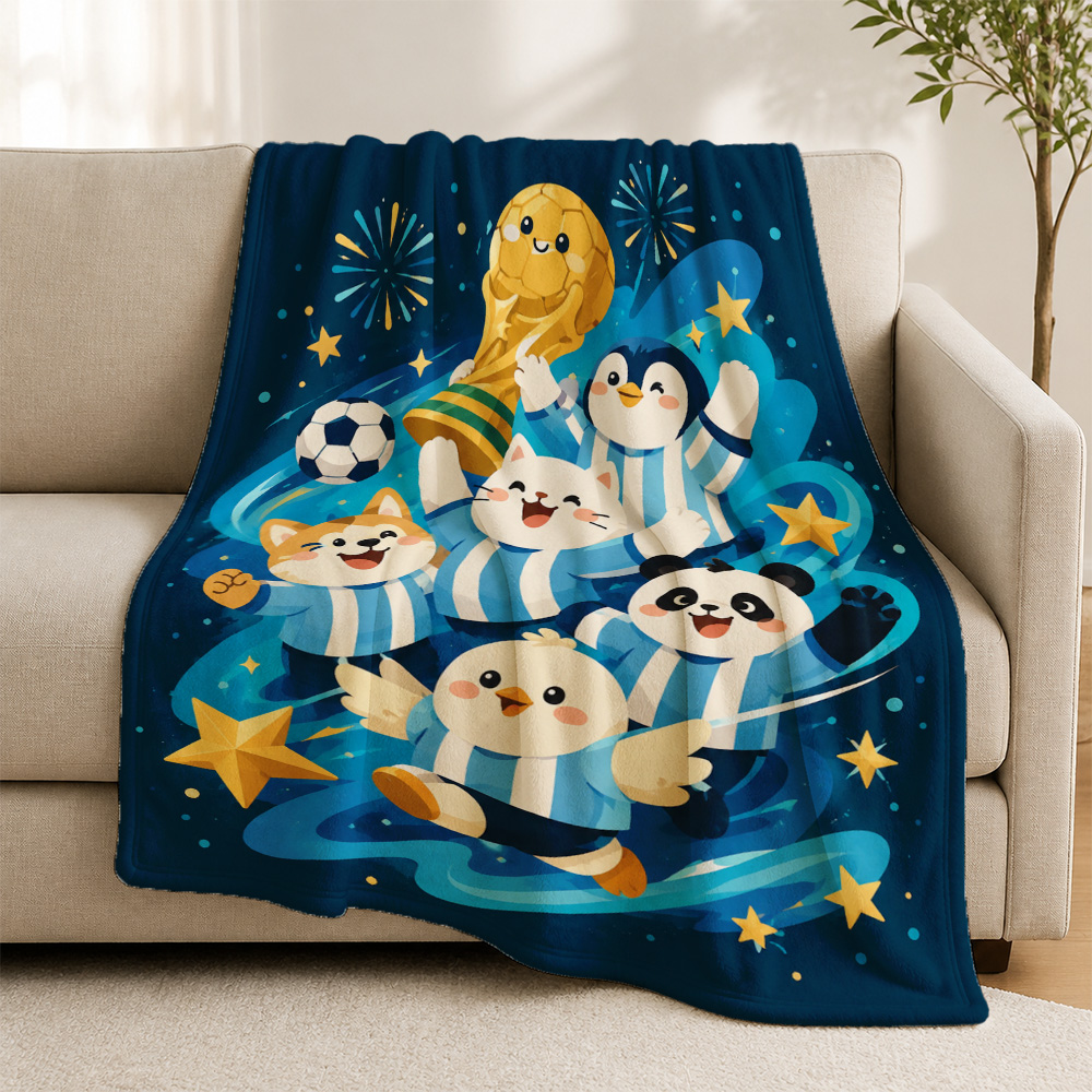 Baby Nursery Animal Theme - Couverture douillette à motif animalier mignon