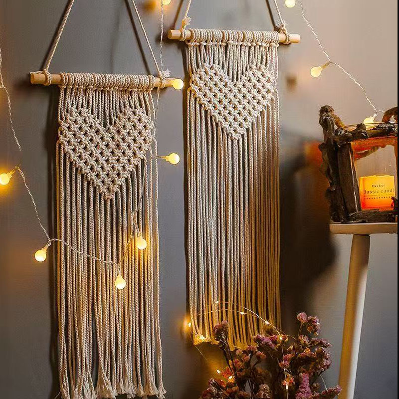 Baby Nursery Hanging Decor - Tapisserie murale en macramé chic bohème