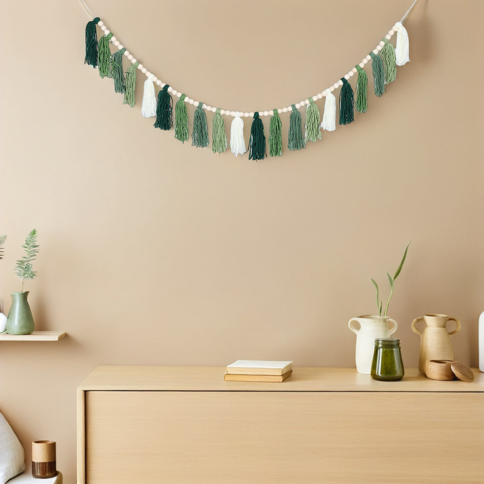 Baby Nursery Hanging Decor - Guirlande de perles de style champêtre