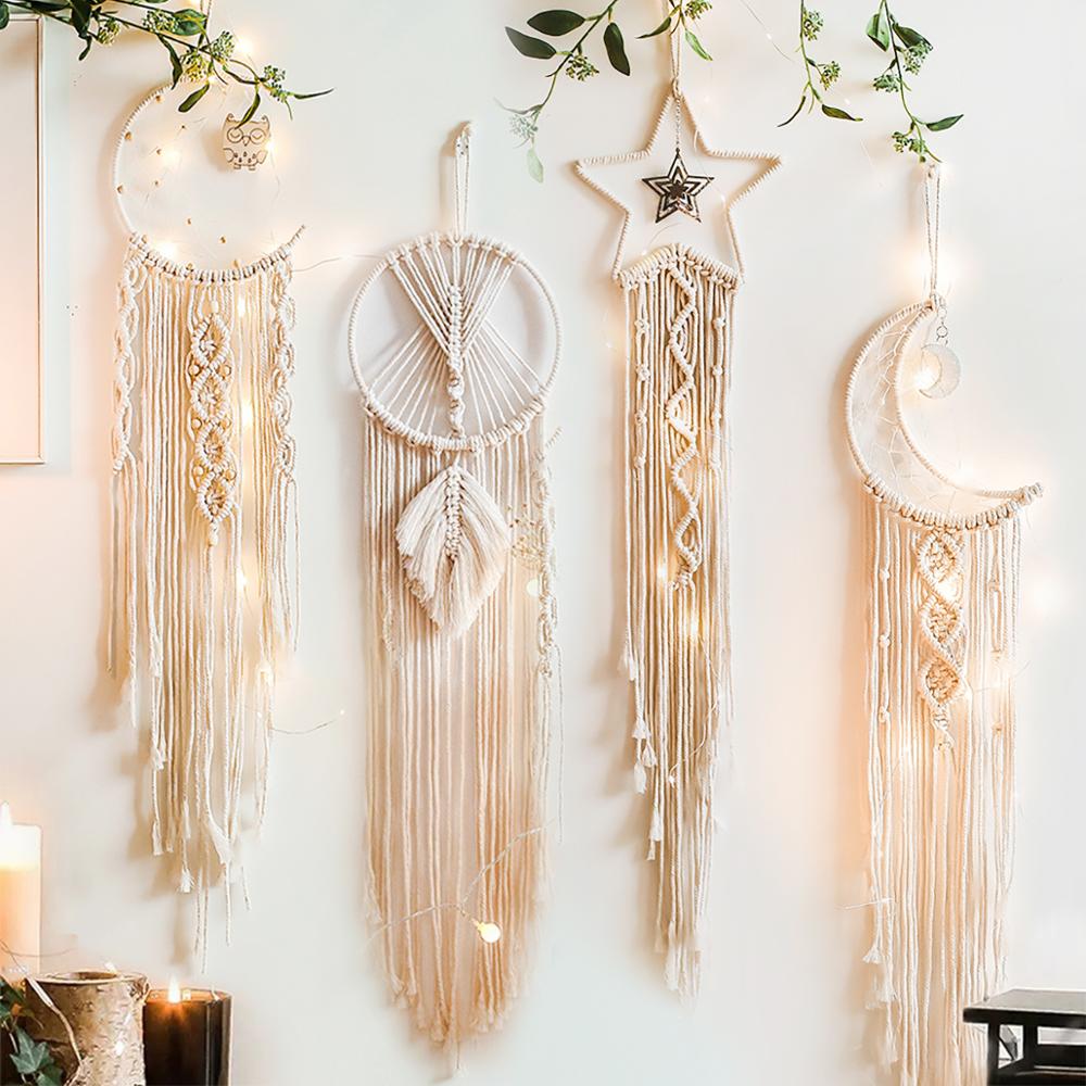 Baby Nursery Hanging Decor - Attrape-rêves en macramé Boho, décoration de