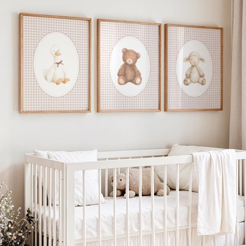 Baby Nursery Gender Neutral - Lot d'impressions pour chambre de bébé,