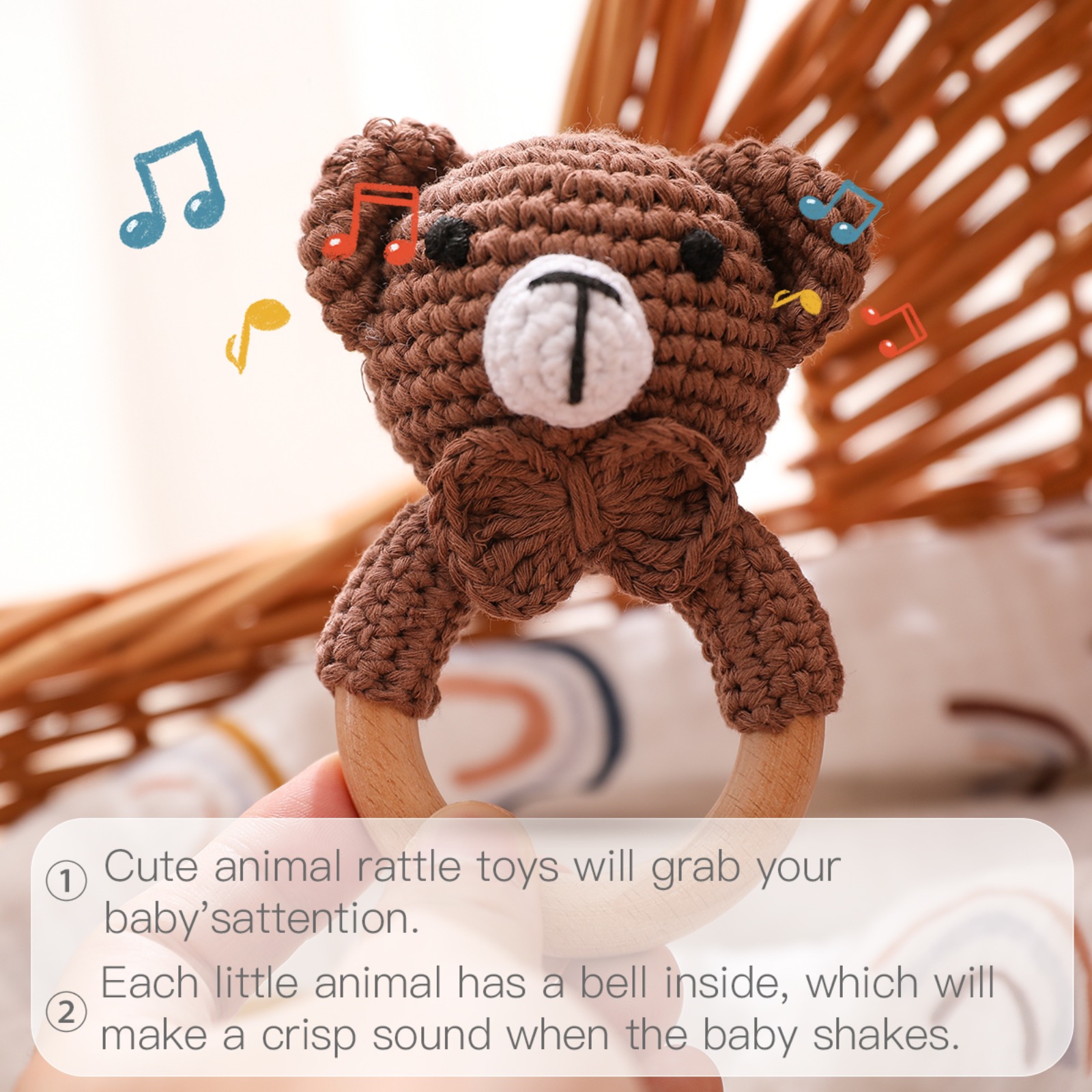 Mobile en bois pour berceau, a - Baby Nursery Music avis et prix