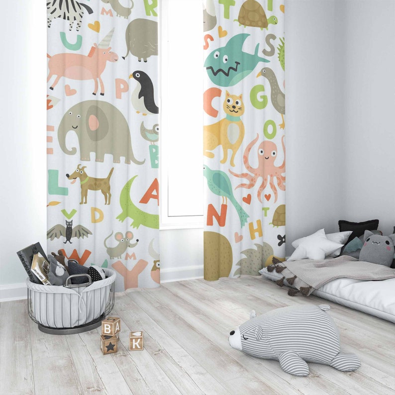 ABC Alphabet pépinière rideau  - Baby Nursery Blackout Curtains avis et prix