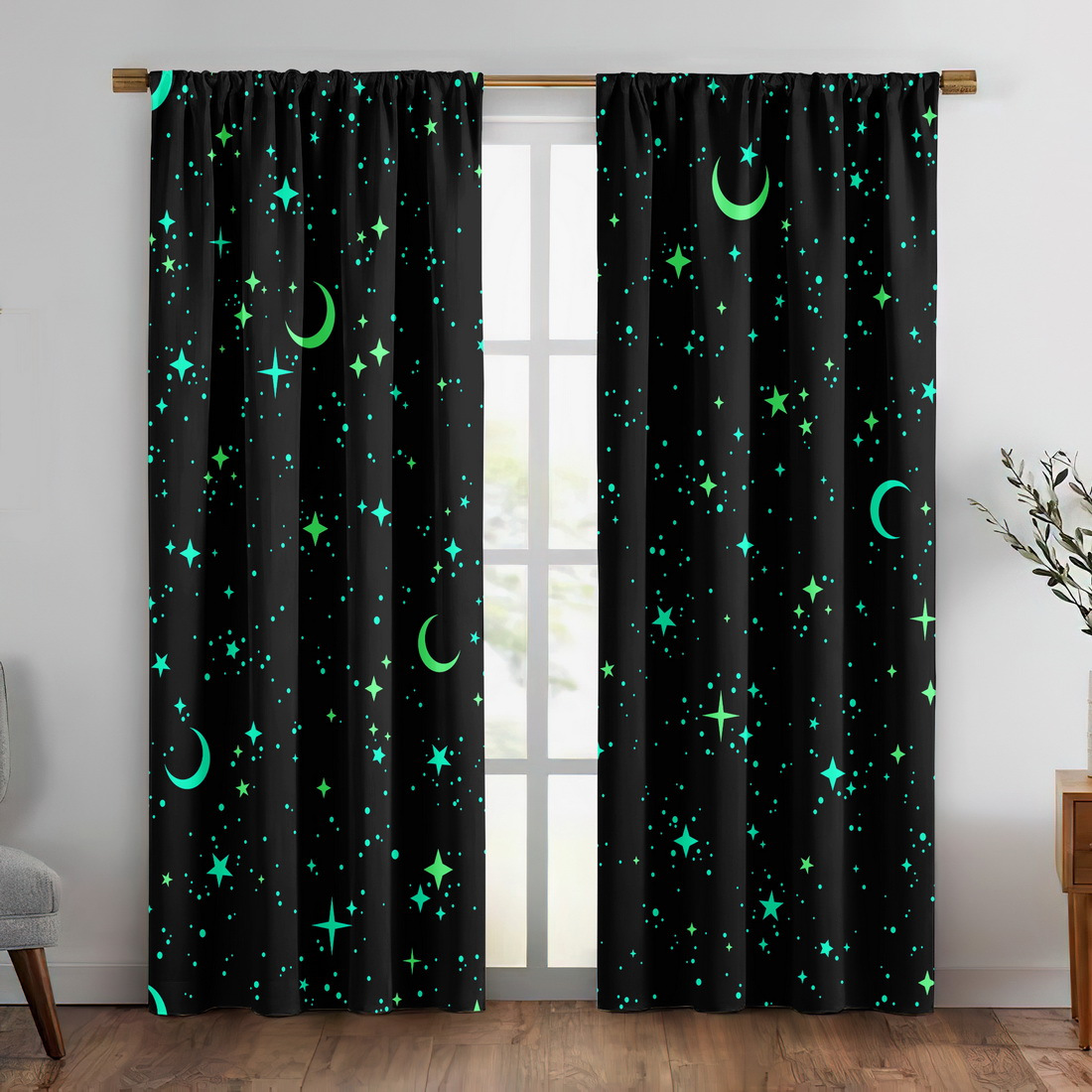 2 panneaux de rideaux étoiles  - Baby Nursery Blackout Curtains avis et prix