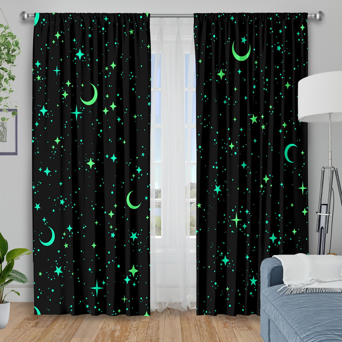 2 panneaux de rideaux étoiles  - Baby Nursery Blackout Curtains avis et prix
