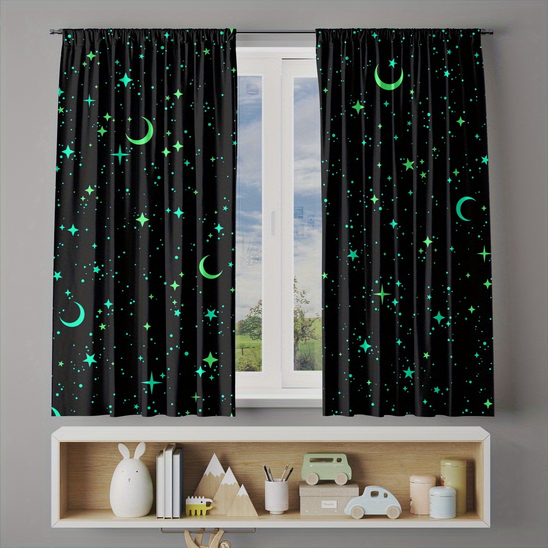 2 panneaux de rideaux étoiles  - Baby Nursery Blackout Curtains avis et prix