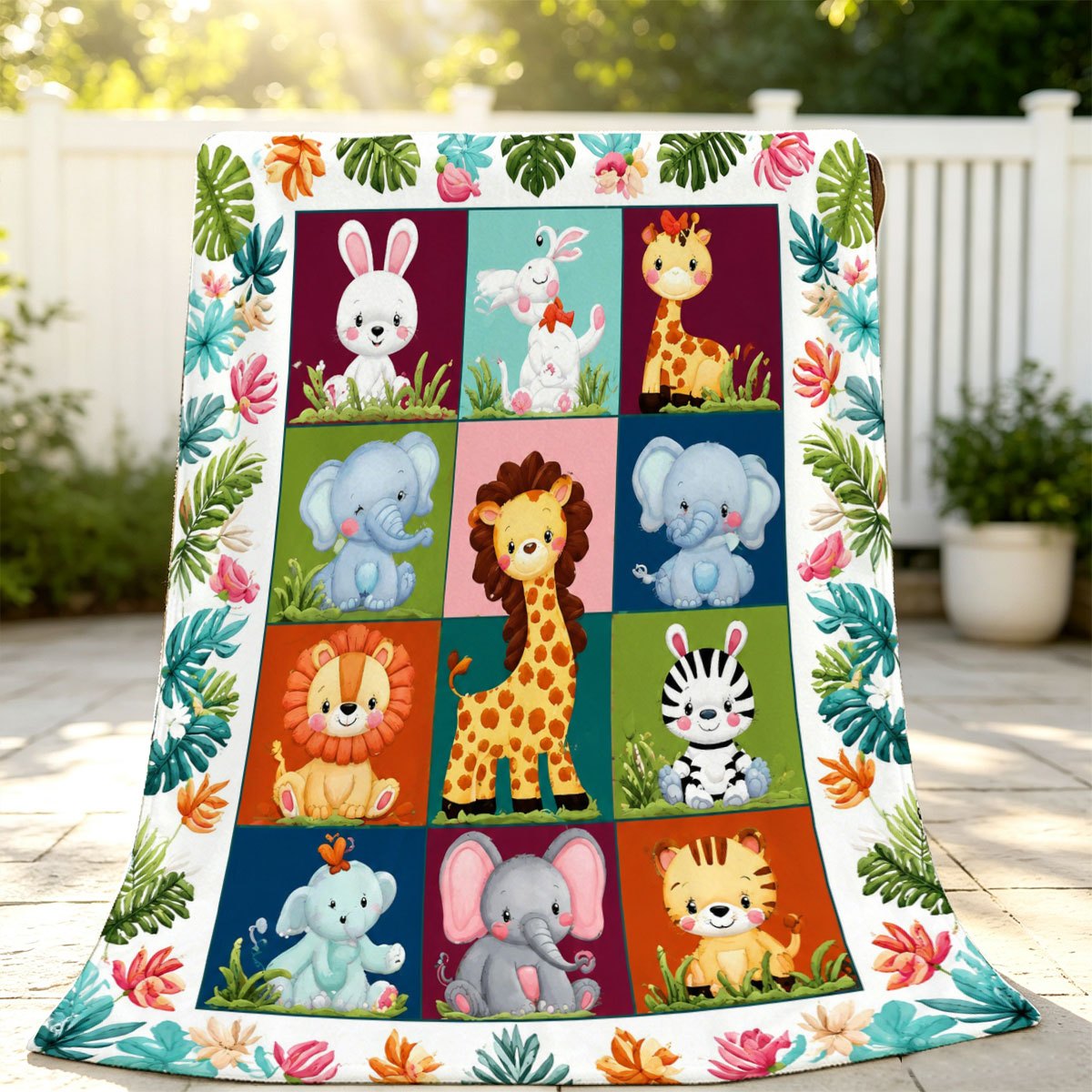 Couverture en peluche à imprim - Baby Nursery Jungle Theme avis et prix