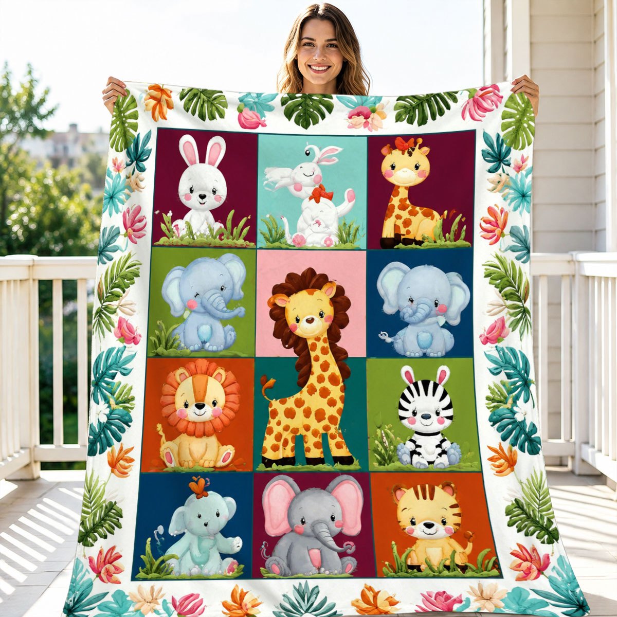 Couverture en peluche à imprim - Baby Nursery Jungle Theme avis et prix