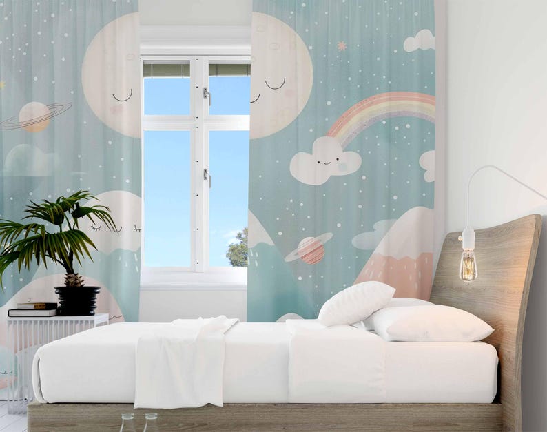 Rideaux de crèche de bébé arc- - Baby Nursery Blackout Curtains avis et prix