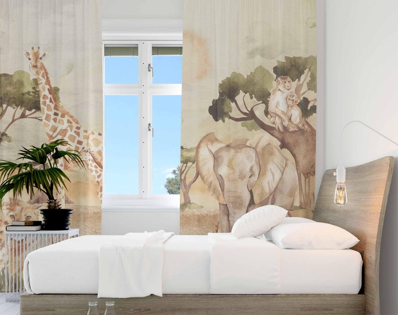 Rideaux maman et bébé animaux  - Baby Nursery Blackout Curtains avis et prix