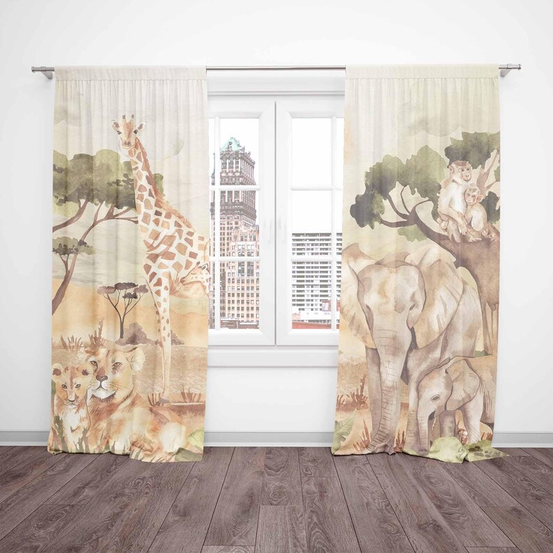 Rideaux maman et bébé animaux  - Baby Nursery Blackout Curtains avis et prix