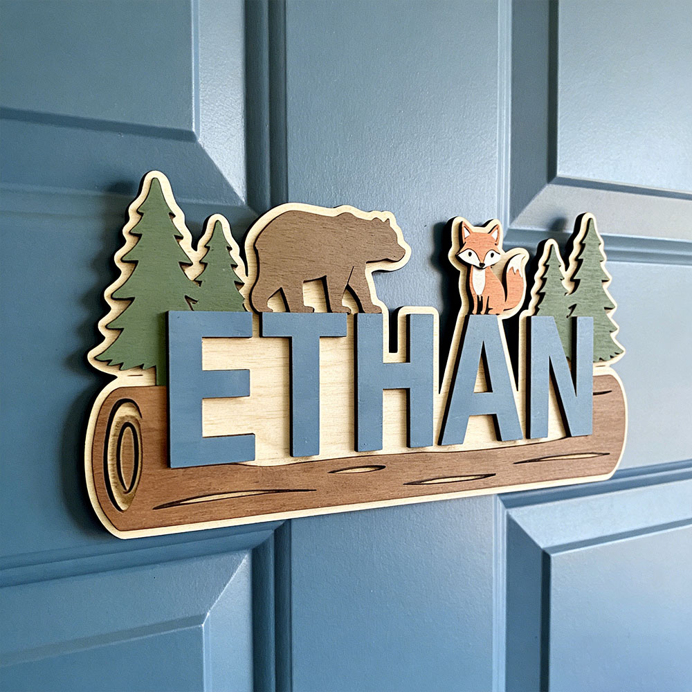 Plaque en bois personnalisée a - Baby Nursery In avis et prix