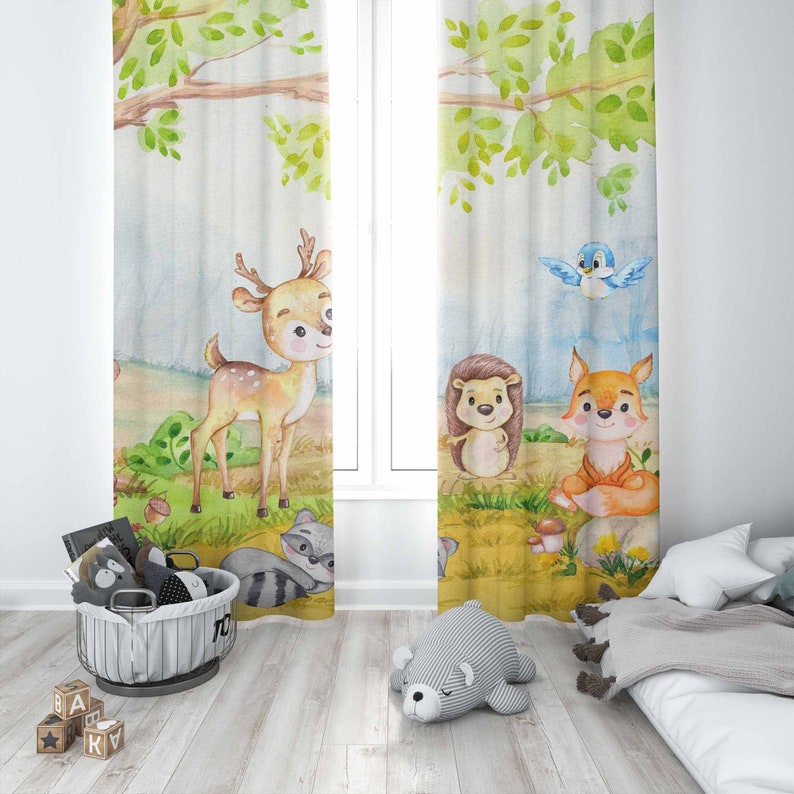 Rideaux animaux de la forêt, p - Baby Nursery Blackout Curtains avis et prix