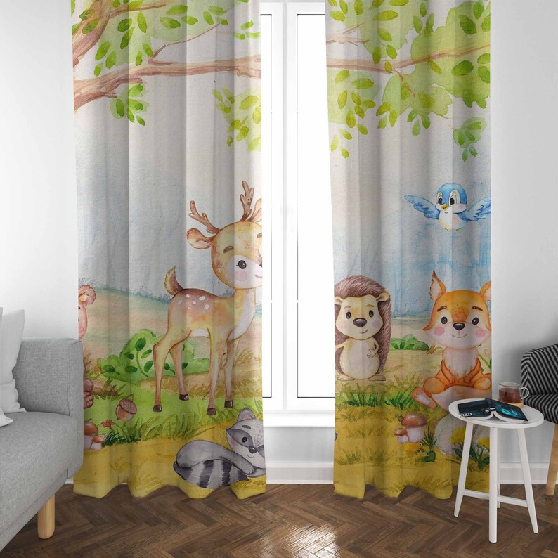 Rideaux animaux de la forêt, p - Baby Nursery Blackout Curtains avis et prix