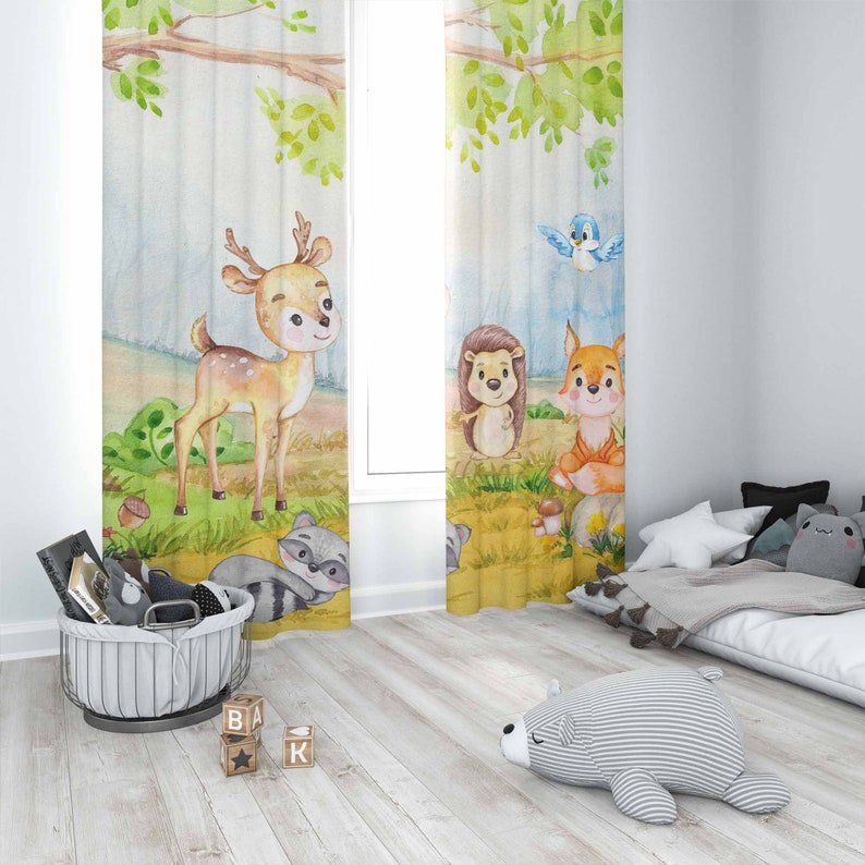 Rideaux animaux de la forêt, p - Baby Nursery Blackout Curtains avis et prix
