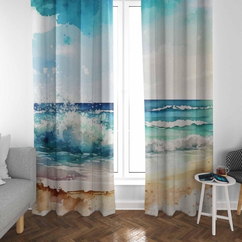 Rideaux ondulés de mer océan N - Baby Nursery Blackout Curtains avis et prix
