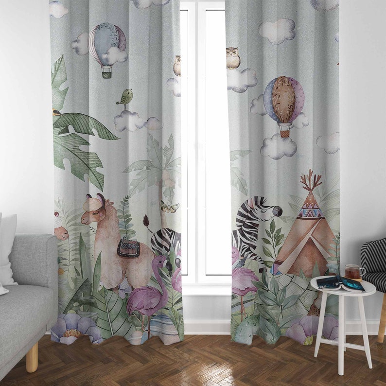 Rideau de fête d'animaux Safar - Baby Nursery Blackout Curtains avis et prix
