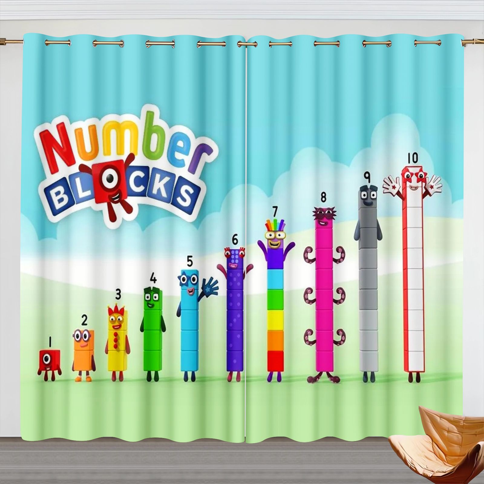 Rideaux de dessin animé Number - Baby Nursery Blackout Curtains avis et prix