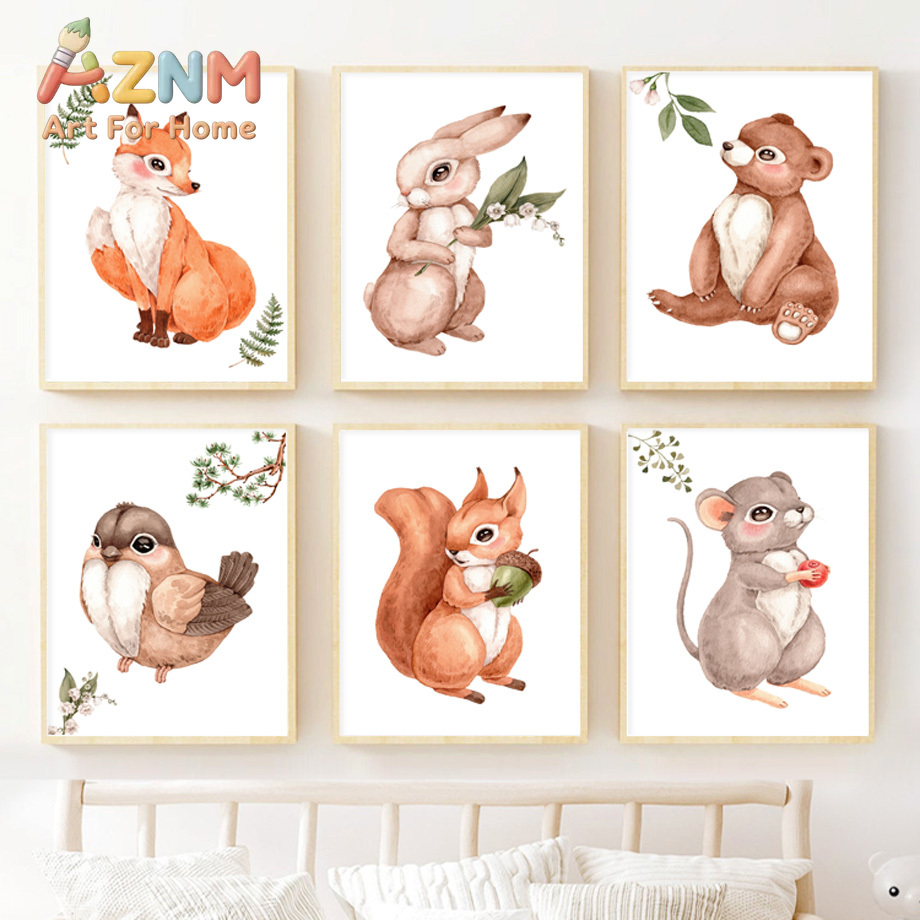 Tableaux sur toile d'animaux d - Baby Nursery Gender Neutral avis et prix