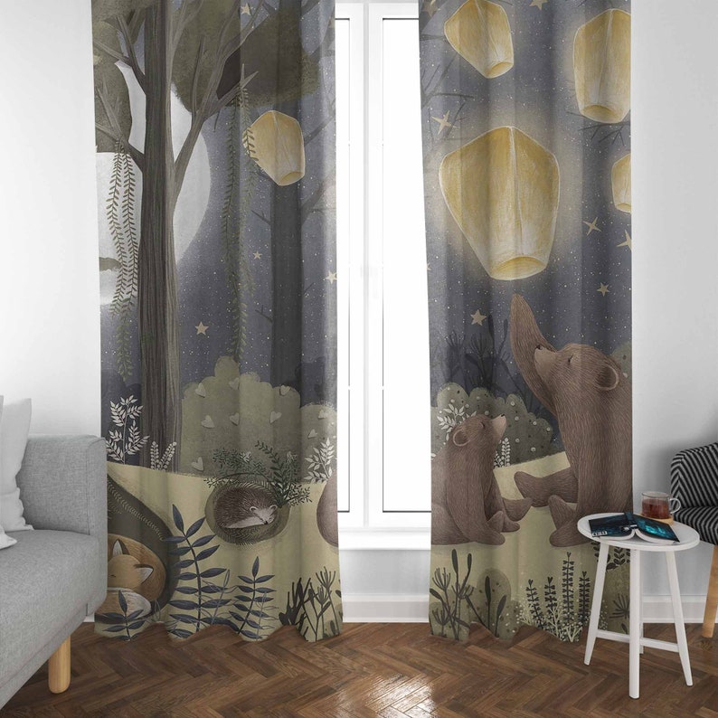 Rideaux de pépinière en bois,  - Baby Nursery Blackout Curtains avis et prix