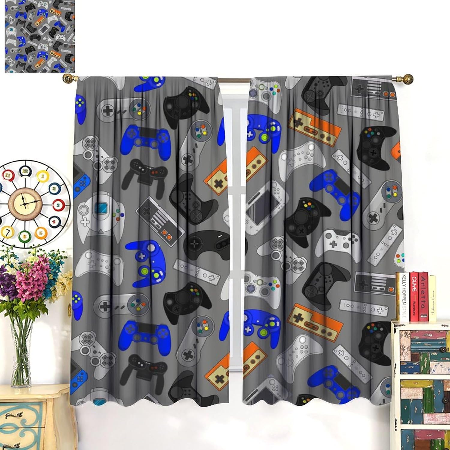 Rideaux Gamepad pour adolescen - Baby Nursery Blackout Curtains avis et prix