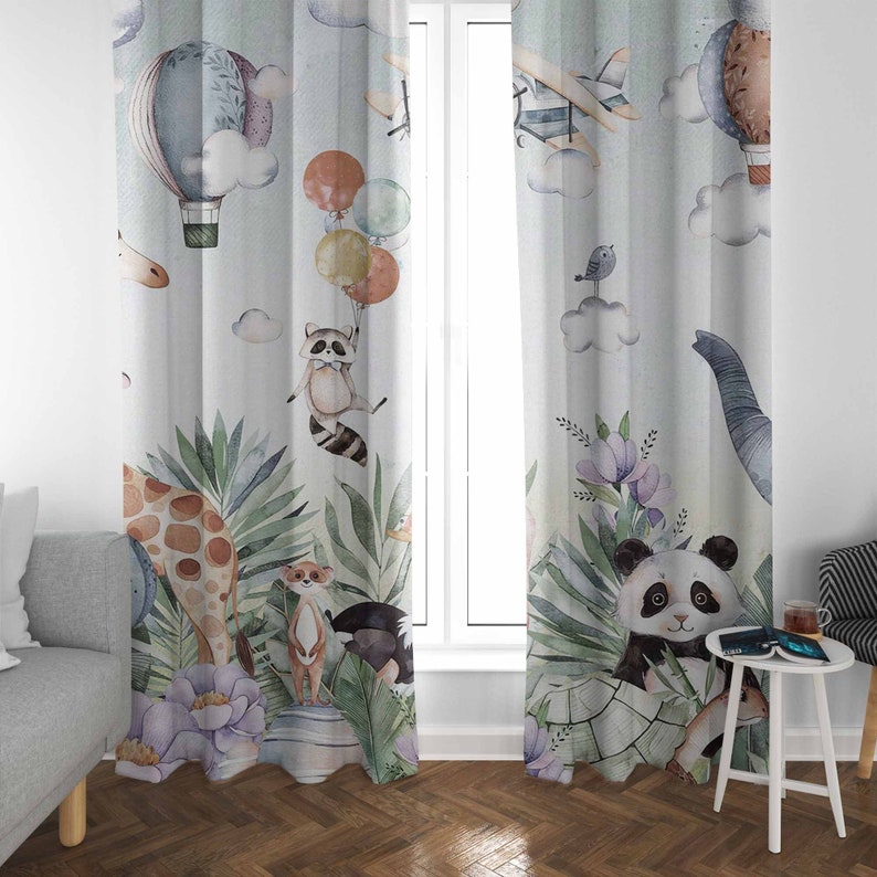 Safari Animal fête pépinière r - Baby Nursery Blackout Curtains avis et prix