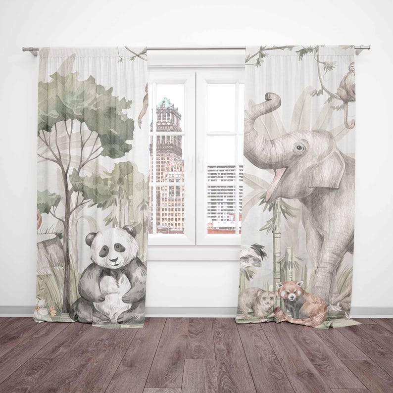 Rideaux animaux Safari, pour c - Baby Nursery Blackout Curtains avis et prix